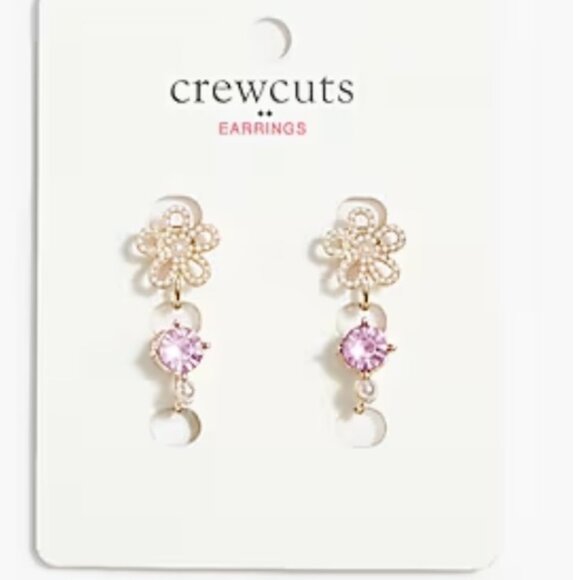 J. Crew Girls' floral clip-on earrings two-pack - Picture 1 of 2
